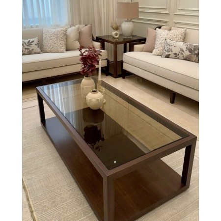 Amini : Bàn Sofa Mặt Bàn Kính Cường Lực